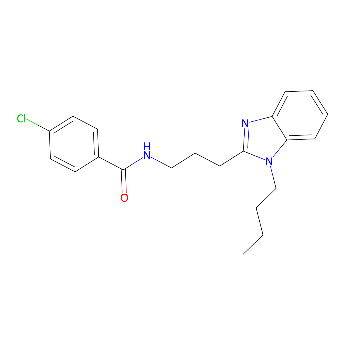 N-[3-(1-butylbenzimidazol-2-yl)propyl]-4-chlorobenzamide molecular structure, CAS 850923-76-1