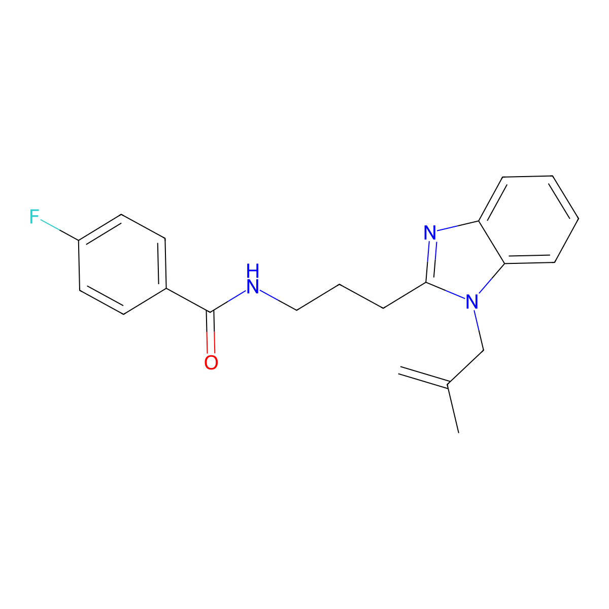 4-fluoro-N-(3-(1-(2-methylallyl)-1H-benzo[d]imidazol-2-yl)propyl)benzamide molecular structure, CAS 850925-59-6
