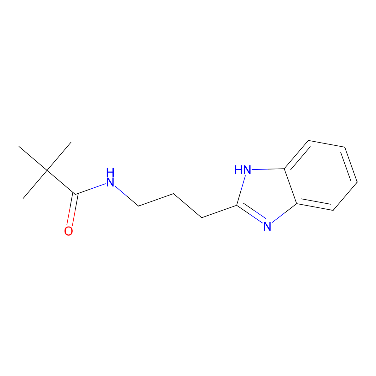 N-[3-(1H-benzimidazol-2-yl)propyl]-2,2-dimethylpropanamide molecular structure, CAS 850925-60-9