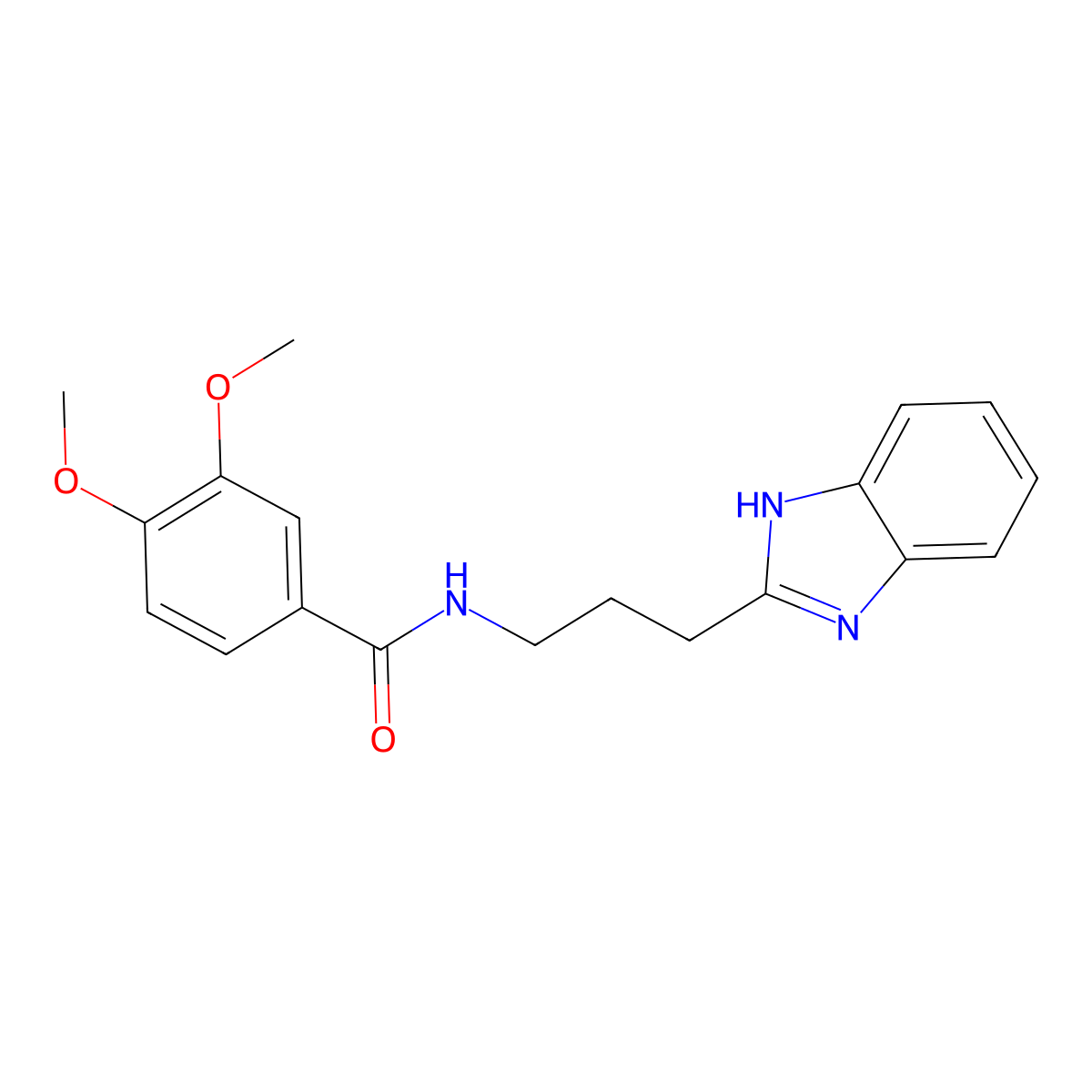 N-[3-(1H-benzimidazol-2-yl)propyl]-3,4-dimethoxybenzamide molecular structure, CAS 850925-64-3
