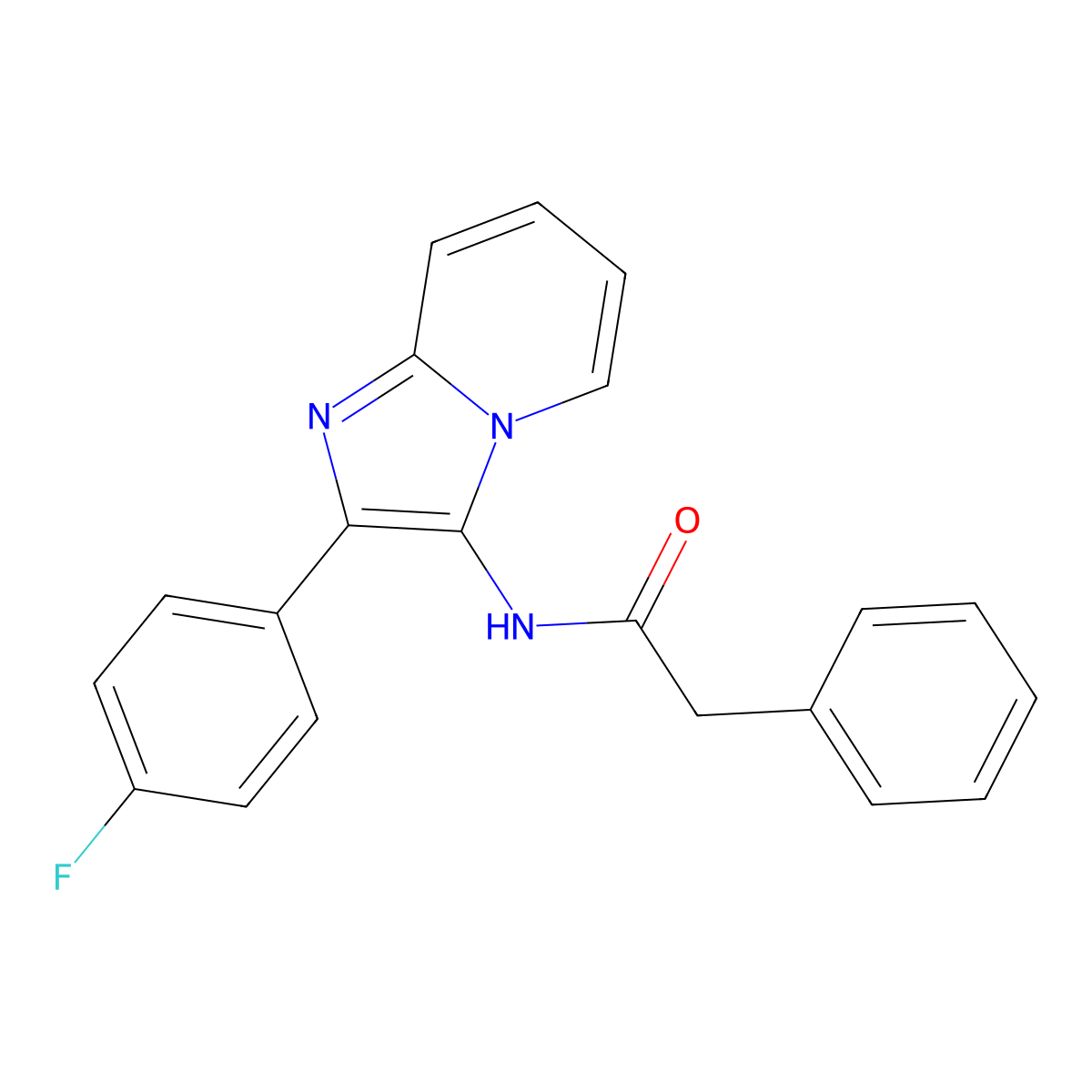 N-[2-(4-fluorophenyl)imidazo[1,2-a]pyridin-3-yl]-2-phenylacetamide molecular structure, CAS 850929-82-7