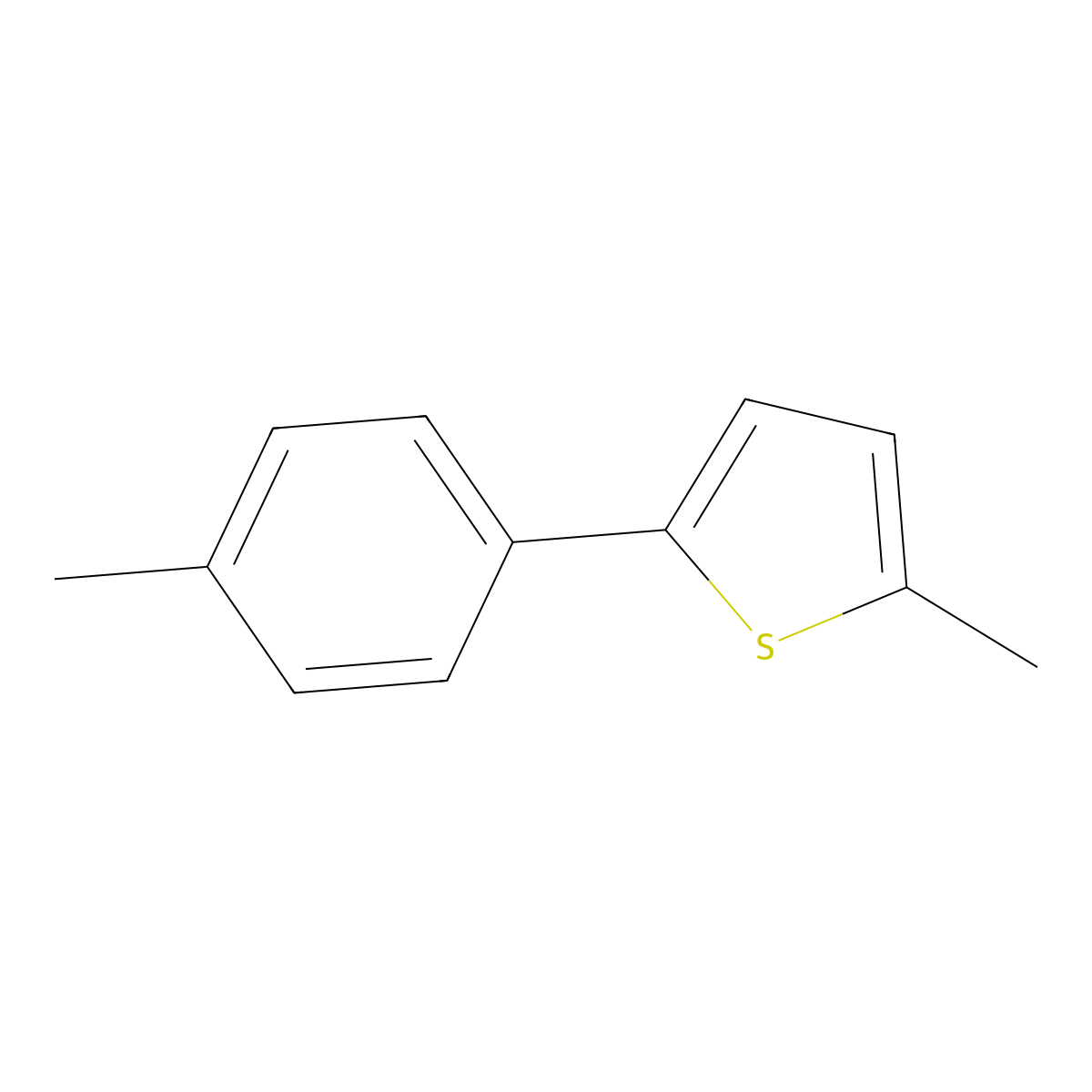 2-Methyl-5-(4-methylphenyl)thiophene molecular structure, CAS 85093-00-1