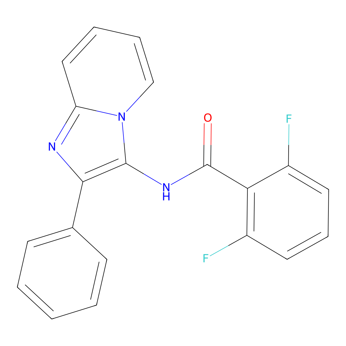 2,6-Difluoro-N-{2-phenylimidazo[1,2-A]pyridin-3-YL}benzamide molecular structure, CAS 850930-79-9