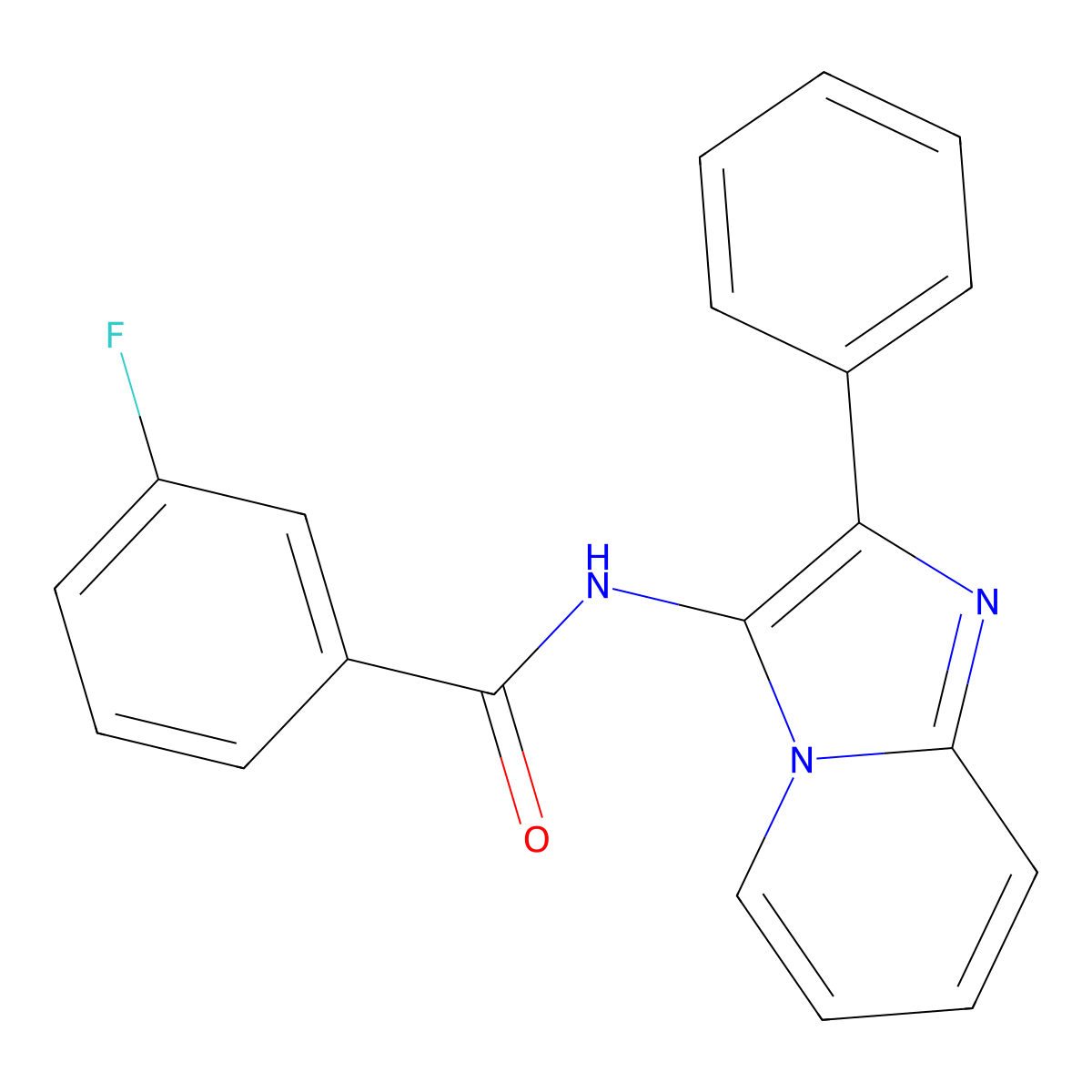 3-Fluoro-N-{2-phenylimidazo[1,2-A]pyridin-3-YL}benzamide molecular structure, CAS 850930-82-4