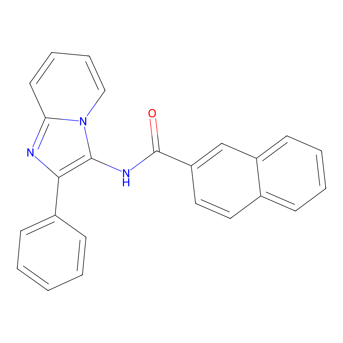 N-(2-phenylimidazo[1,2-a]pyridin-3-yl)-2-naphthamide molecular structure, CAS 850930-90-4