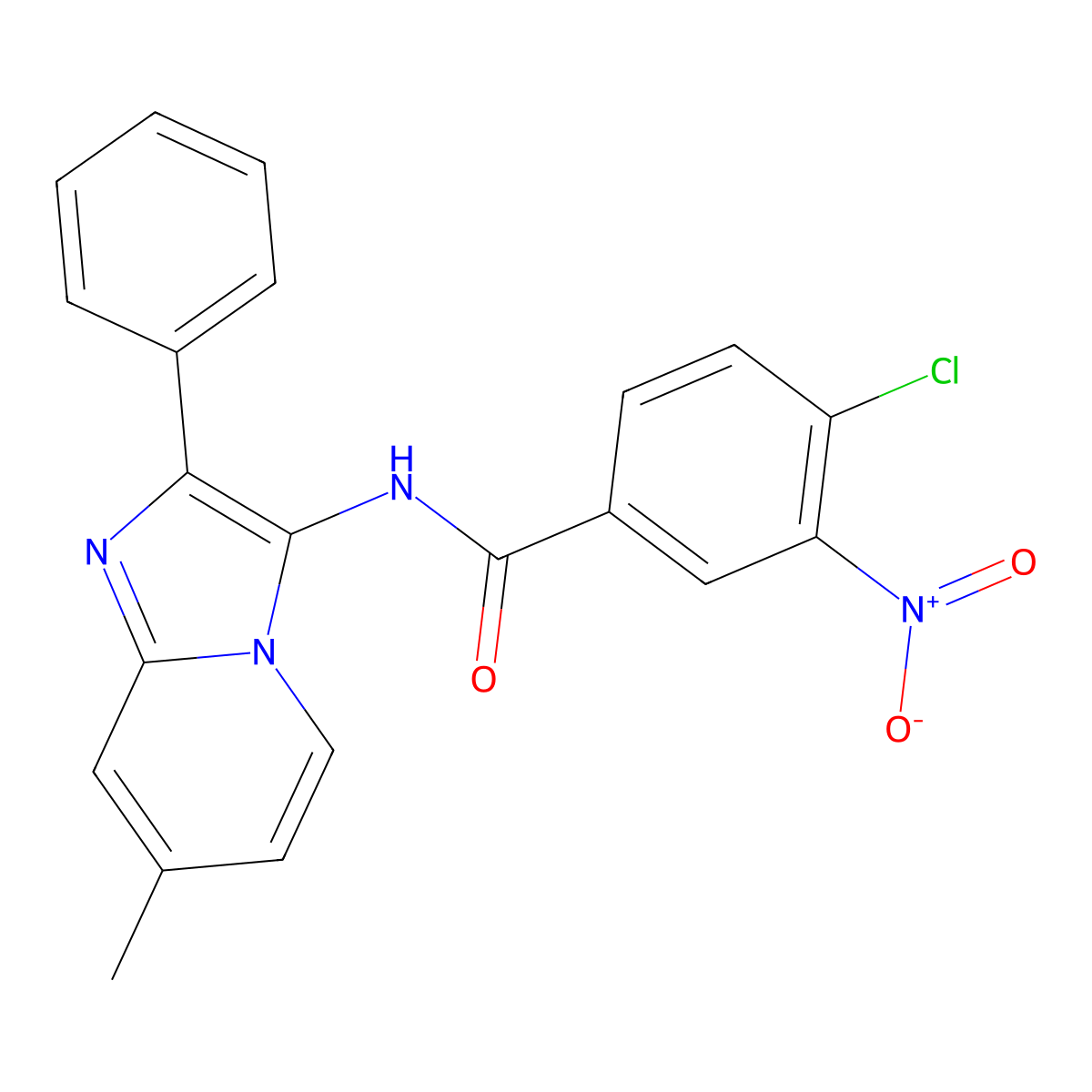 4-chloro-N-(7-methyl-2-phenylimidazo[1,2-a]pyridin-3-yl)-3-nitrobenzamide molecular structure, CAS 850932-16-0