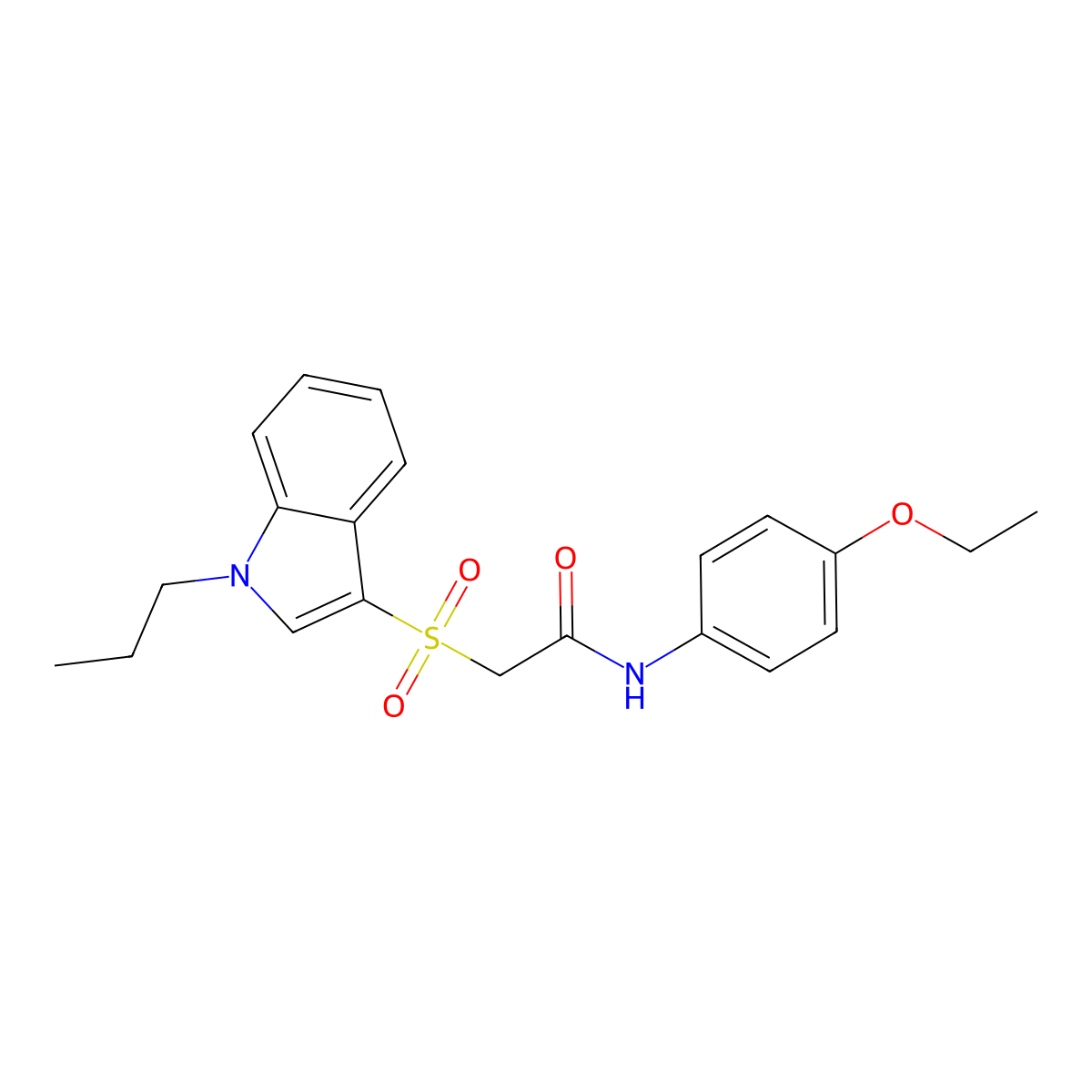 N-(4-ethoxyphenyl)-2-[(1-propyl-1H-indol-3-yl)sulfonyl]acetamide molecular structure, CAS 850932-57-9