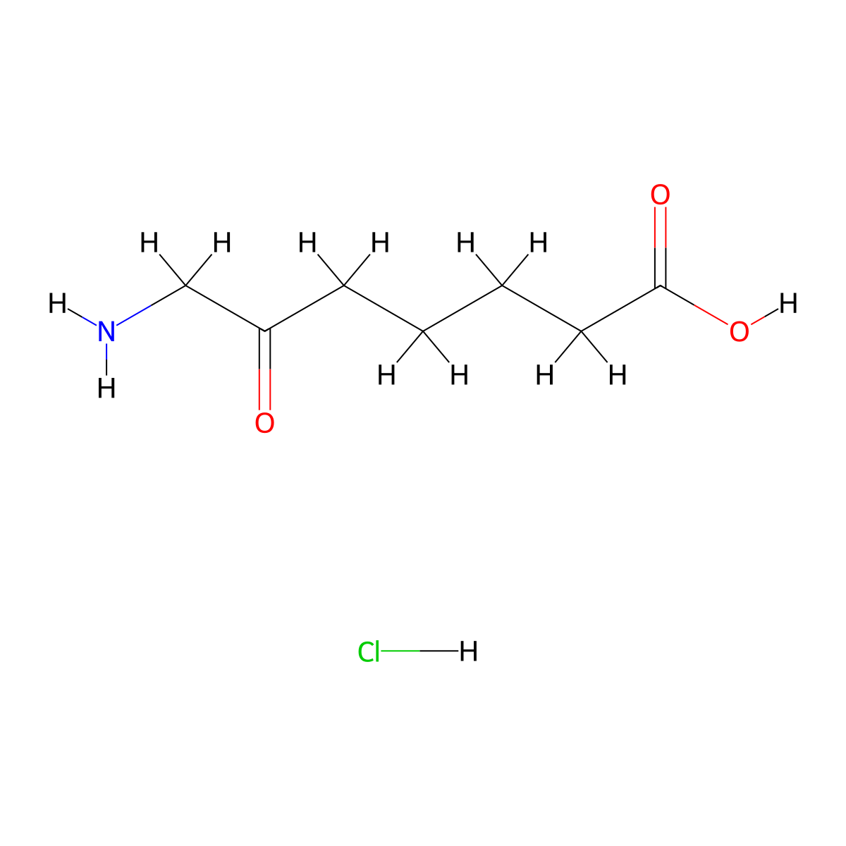 7-Amino-6-oxoheptanoicacidhydrochloride molecular structure, CAS 85094-81-1
