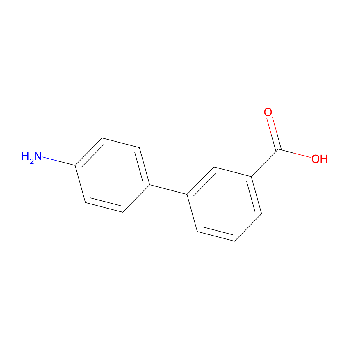 4'-Aminobiphenyl-3-carboxylic acid molecular structure, CAS 85096-04-4