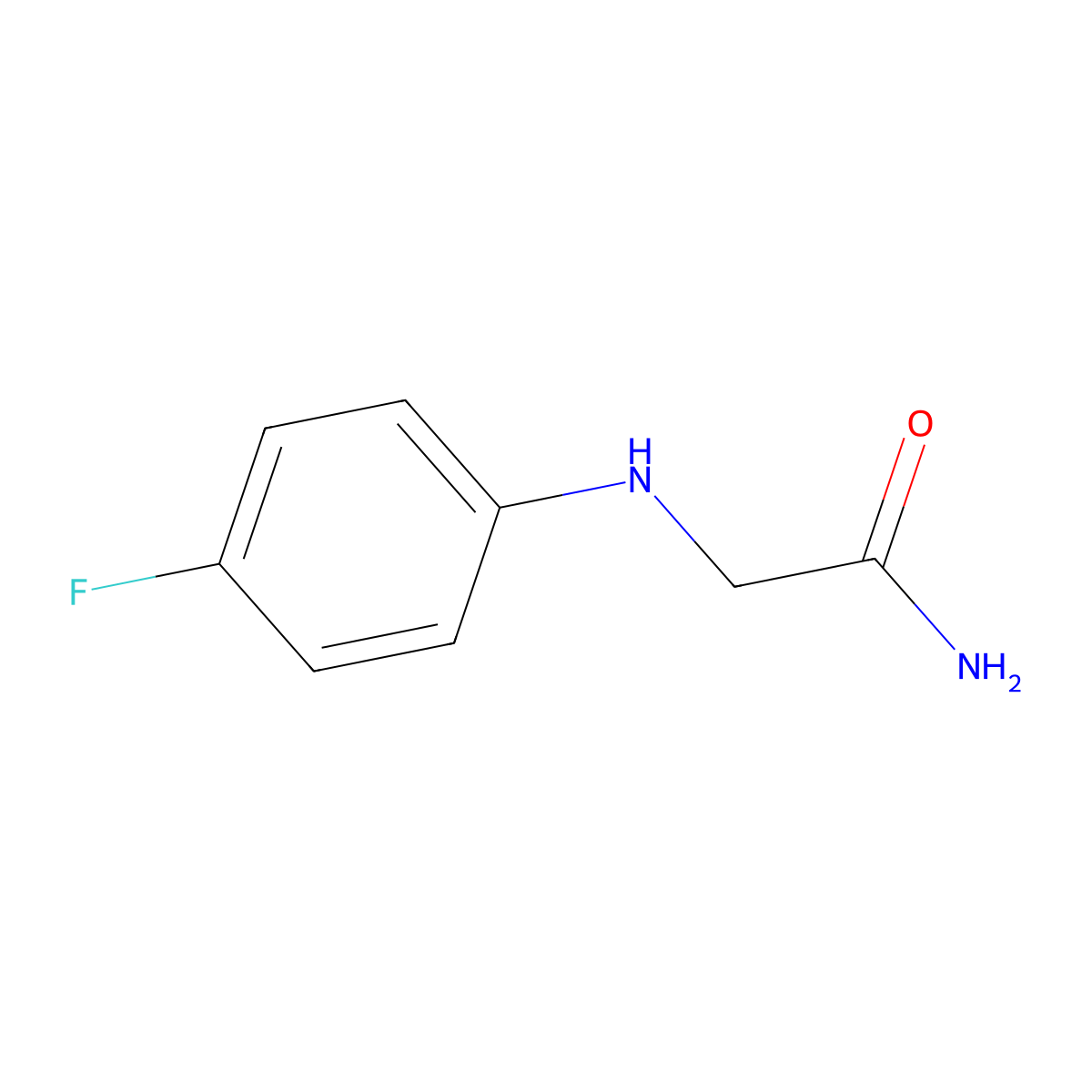 2-((4-Fluorophenyl)amino)acetamide molecular structure, CAS 85098-68-6