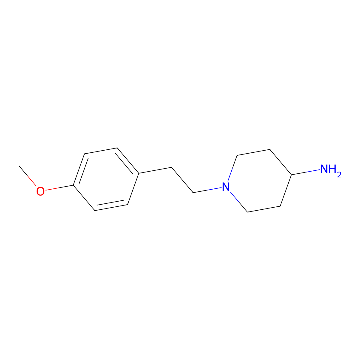 1-[2-(4-Methoxyphenyl)ethyl]piperidin-4-amine molecular structure, CAS 85098-70-0