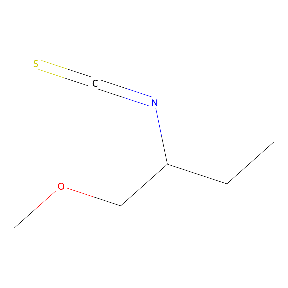 1-(Methoxymethyl)propyl isothiocyanate molecular structure, CAS 85099-02-1