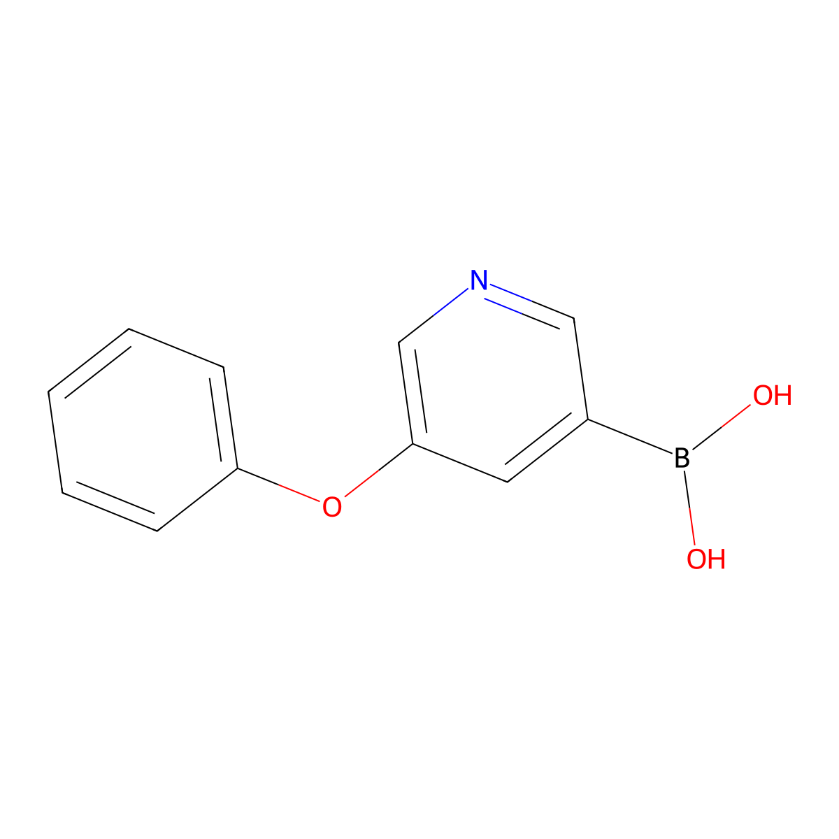 (5-Phenoxypyridin-3-yl)boronic acid molecular structure, CAS 850991-33-2
