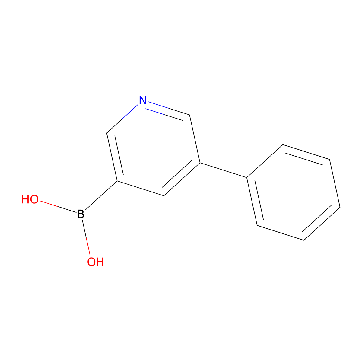 (5-Phenylpyridin-3-yl)boronic acid molecular structure, CAS 850991-38-7