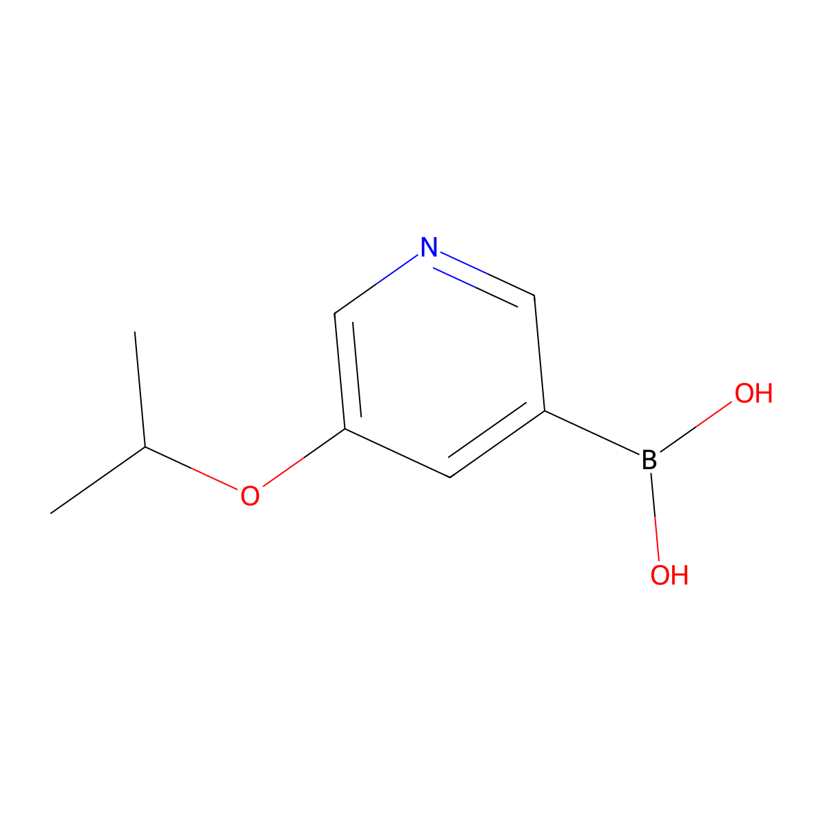 (5-Isopropoxypyridin-3-yl)boronic acid molecular structure, CAS 850991-41-2