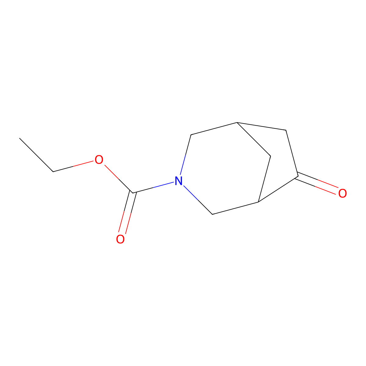 Ethyl 6-oxo-3-azabicyclo(3.2.1)octane-3-carboxylate molecular structure, CAS 850991-53-6