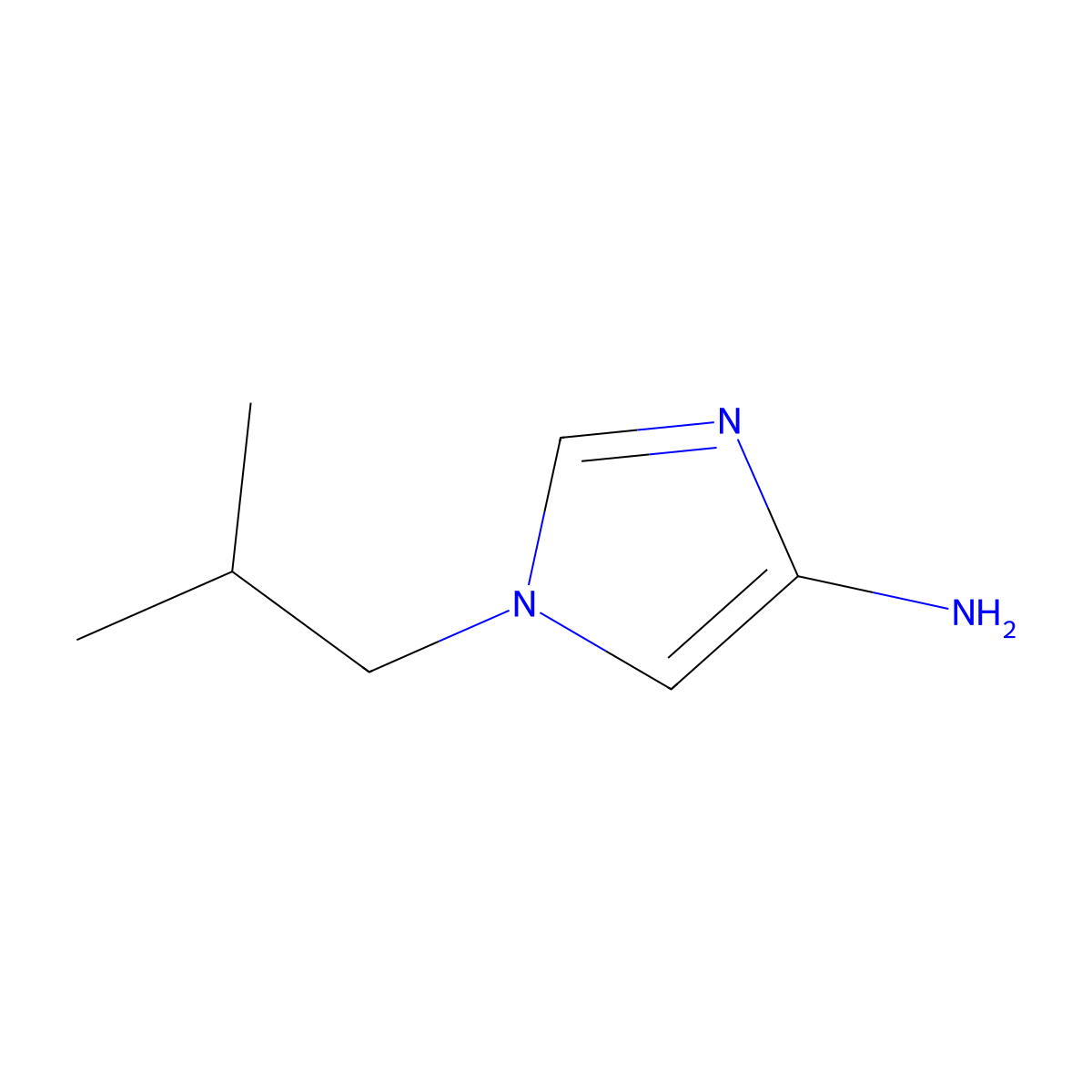 1-Isobutyl-1H-imidazol-4-amine molecular structure, CAS 850999-05-2