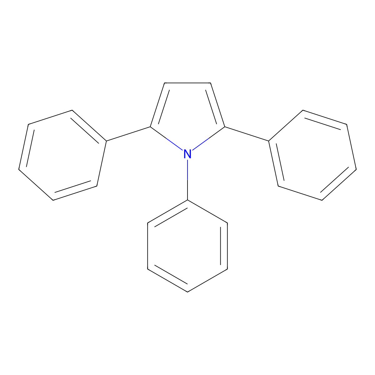 1,2,5-Triphenylpyrrole molecular structure, CAS 851-33-2