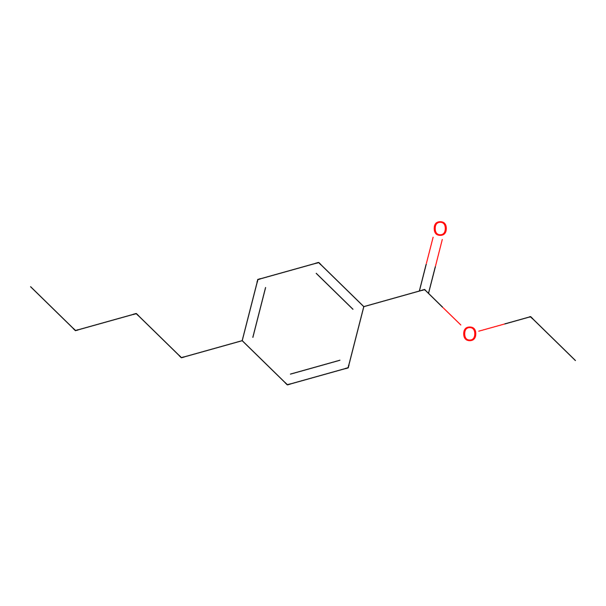 Ethyl 4-butylbenzoate molecular structure, CAS 85100-62-5