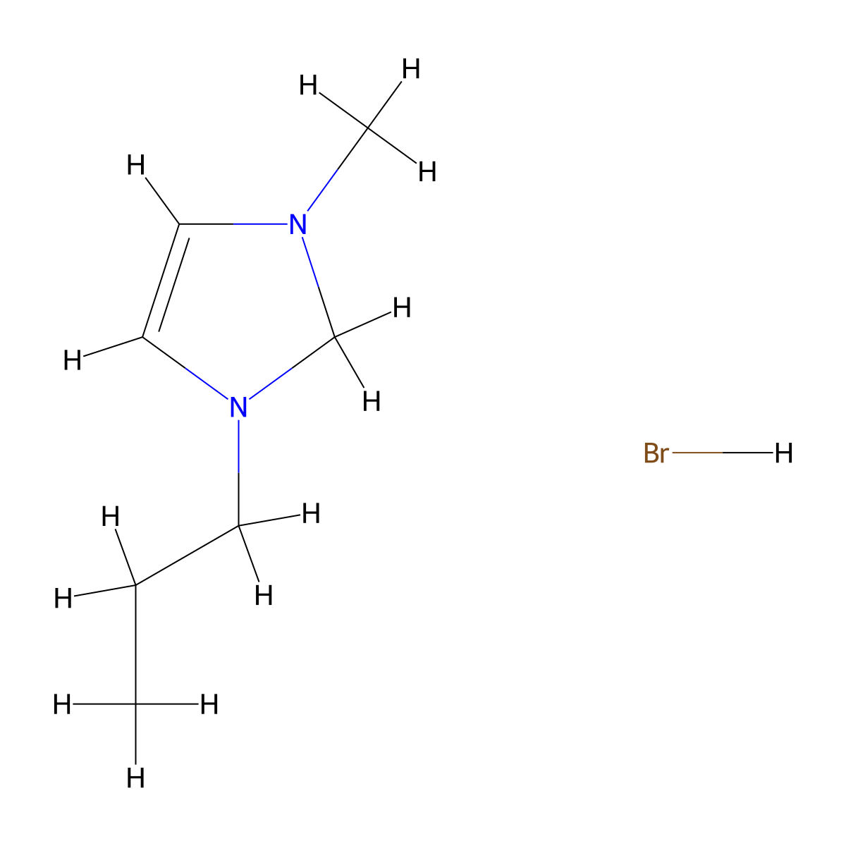 1-Methyl-3-propylimidazolium Bromide molecular structure, CAS 85100-76-1