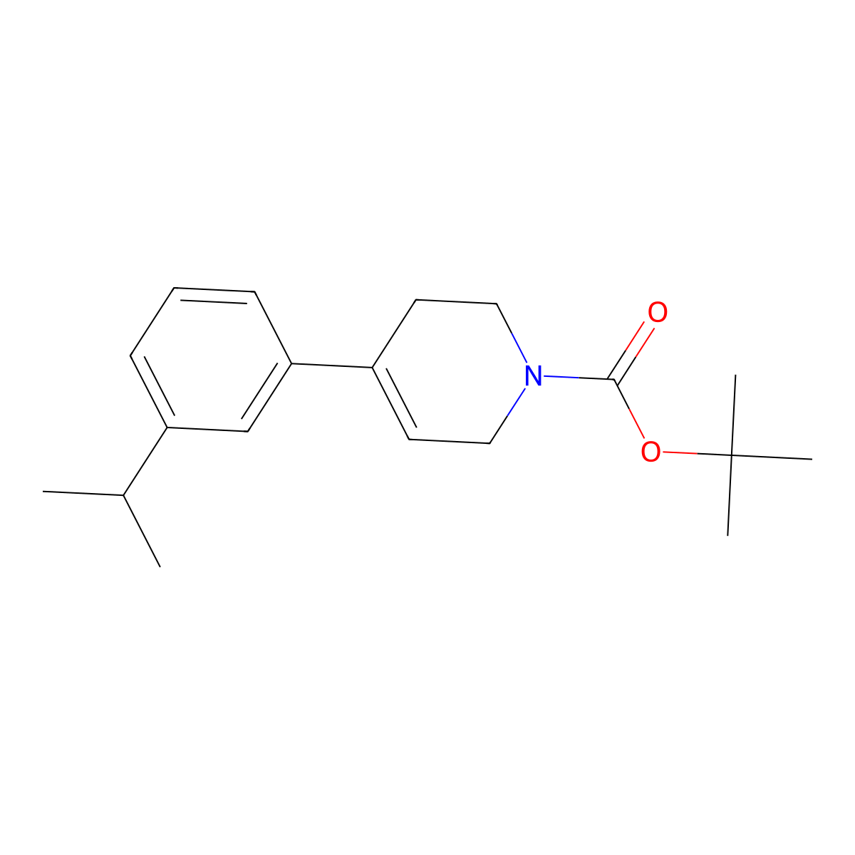 tert-Butyl 4-(3-isopropylphenyl)-3,6-dihydropyridine-1(2H)-carboxylate molecular structure, CAS 851000-97-0