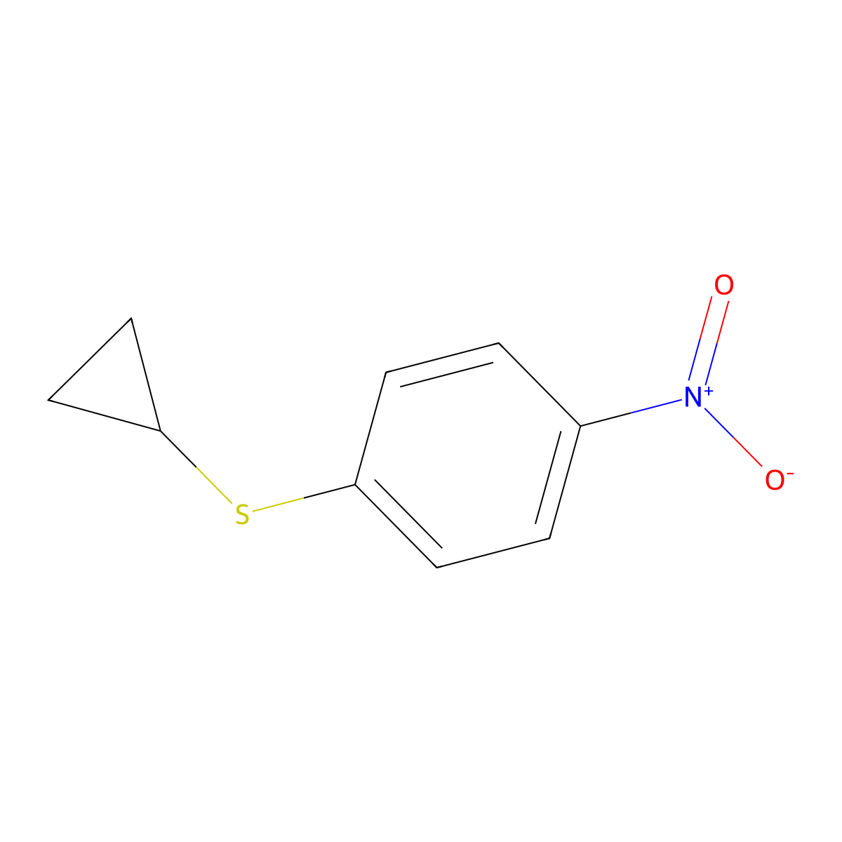 Cyclopropyl(4-nitrophenyl)sulfane molecular structure, CAS 851008-48-5
