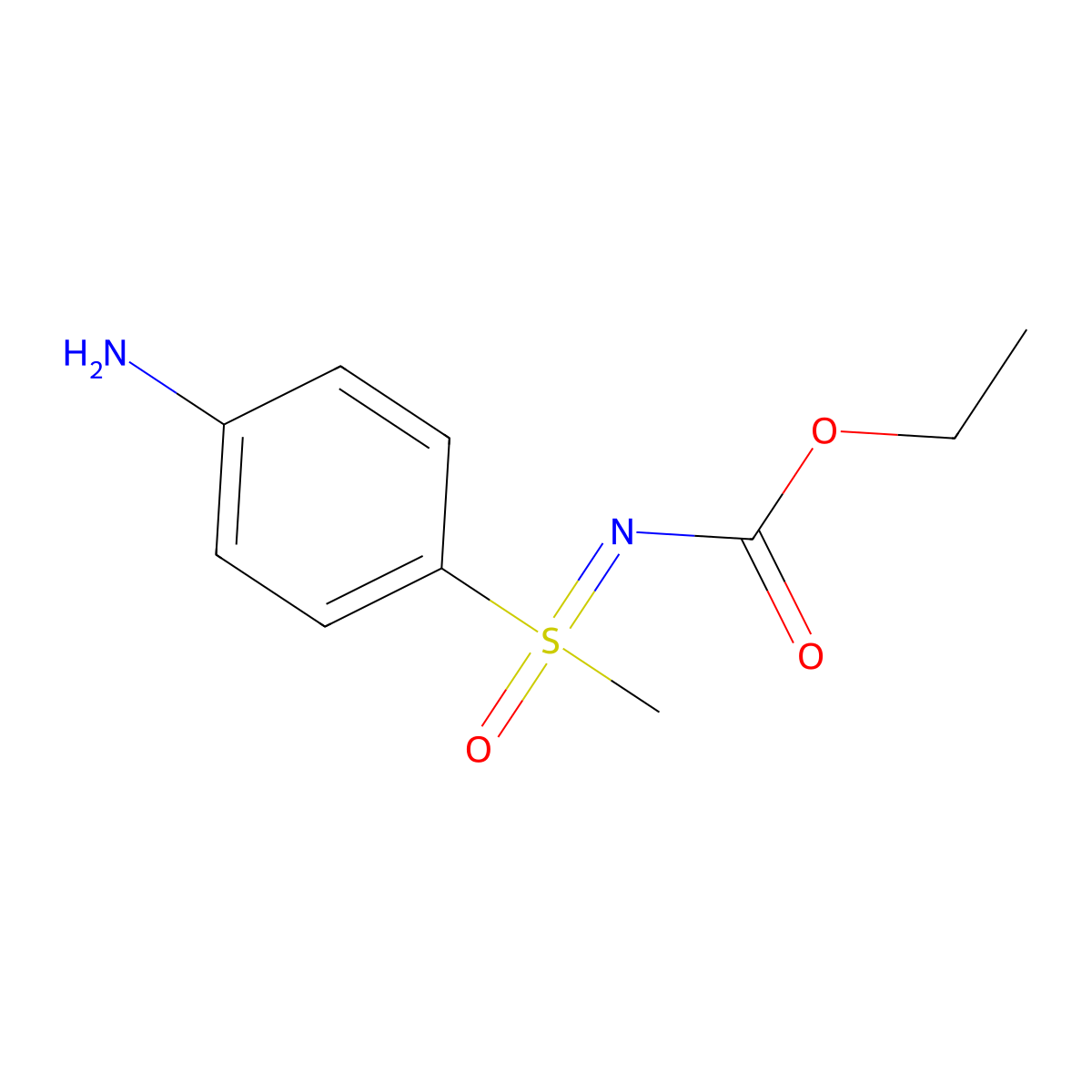 Ethyl [(4-aminophenyl)(methyl)oxido-sulfanylidene]carbamate molecular structure, CAS 851008-66-7
