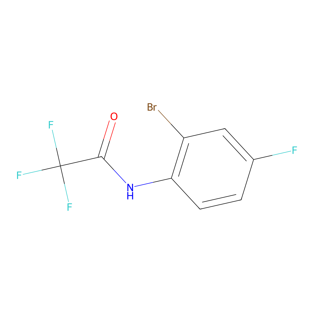 N-(2-bromo-4-fluorophenyl)-2,2,2-trifluoroacetamide molecular structure, CAS 851010-92-9