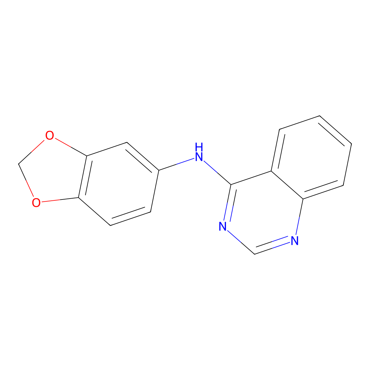 N-(2H-1,3-benzodioxol-5-yl)quinazolin-4-amine molecular structure, CAS 851017-59-9