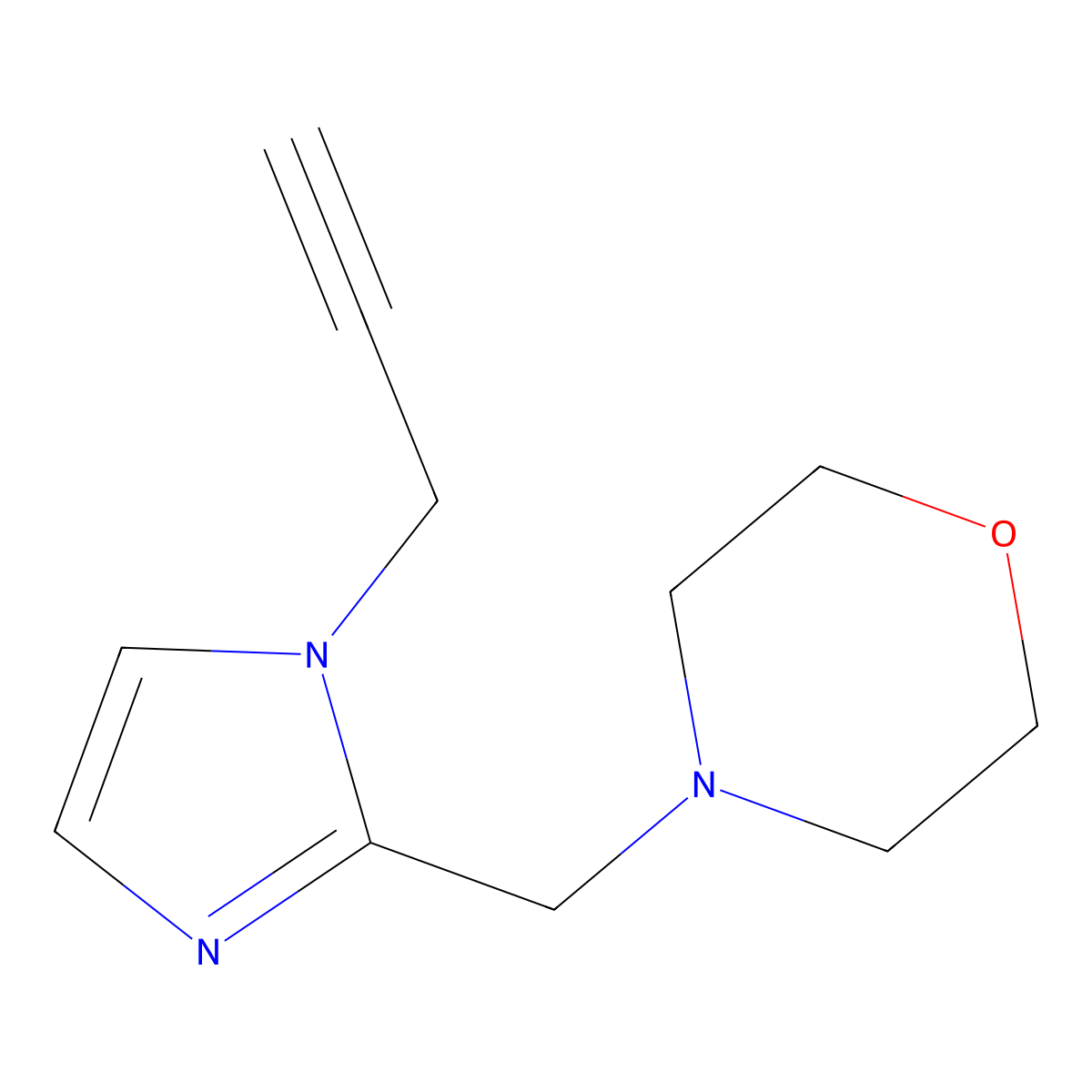 4-{[1-(prop-2-yn-1-yl)-1H-imidazol-2-yl]methyl}morpholine molecular structure, CAS 85102-38-1