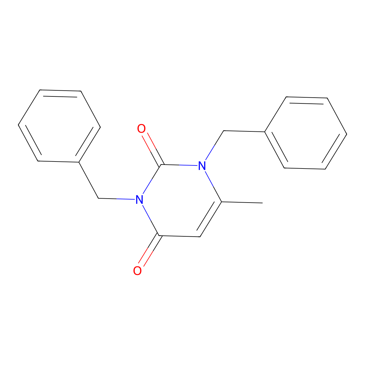 1,3-dibenzyl-6-methylpyrimidine-2,4(1H,3H)-dione molecular structure, CAS 85102-59-6
