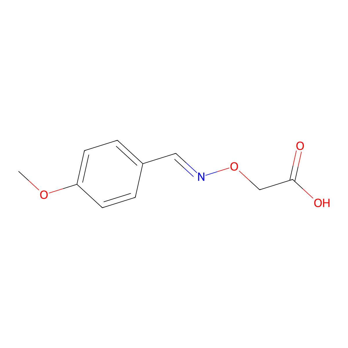2-[(4-methoxyphenyl)methylideneamino]oxyacetic Acid molecular structure, CAS 85103-47-5