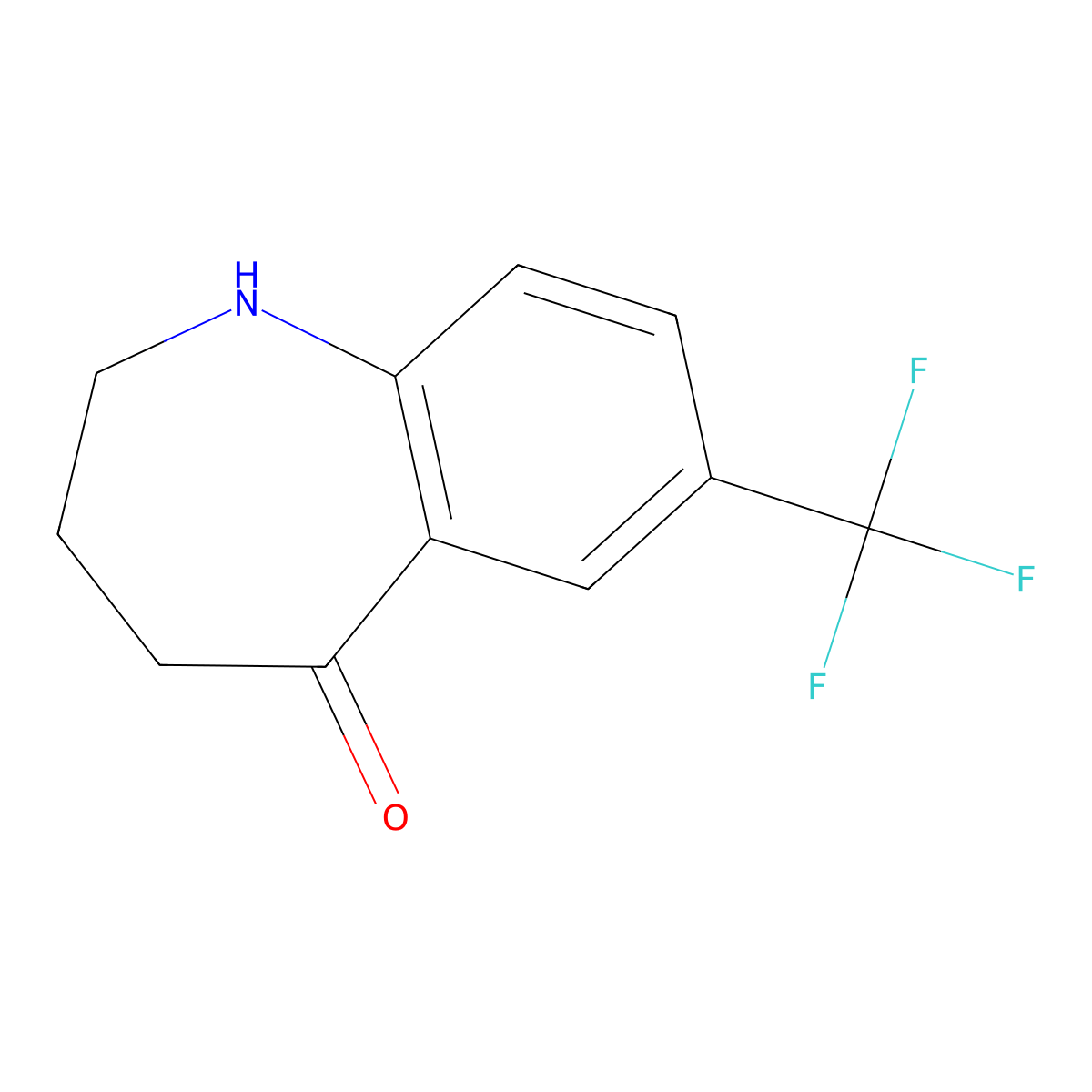 7-(Trifluoromethyl)-3,4-dihydro-1H-benzo[b]azepin-5(2H)-one molecular structure, CAS 851045-54-0