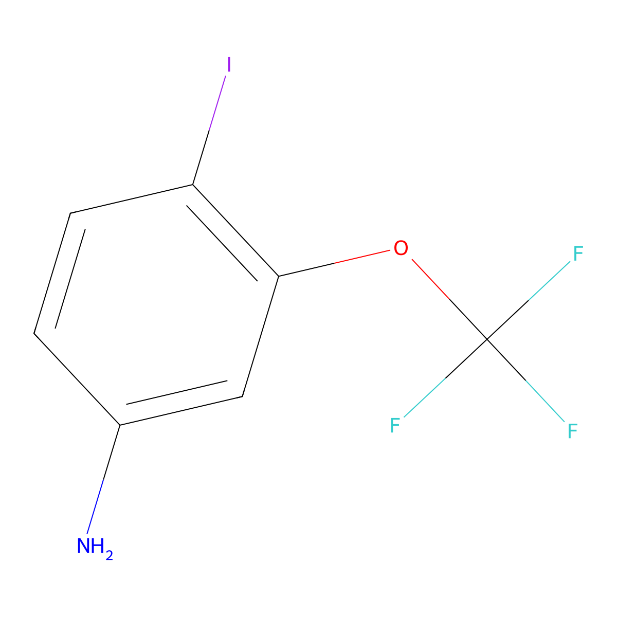 4-Iodo-3-(trifluoromethoxy)aniline molecular structure, CAS 851045-63-1
