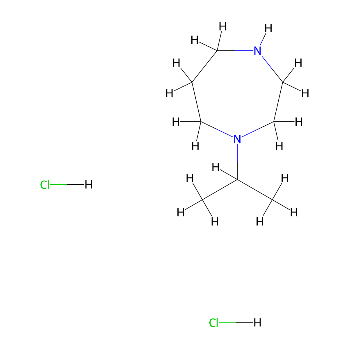 1-Isopropyl-1,4-diazepane dihydrochloride molecular structure, CAS 851048-47-0