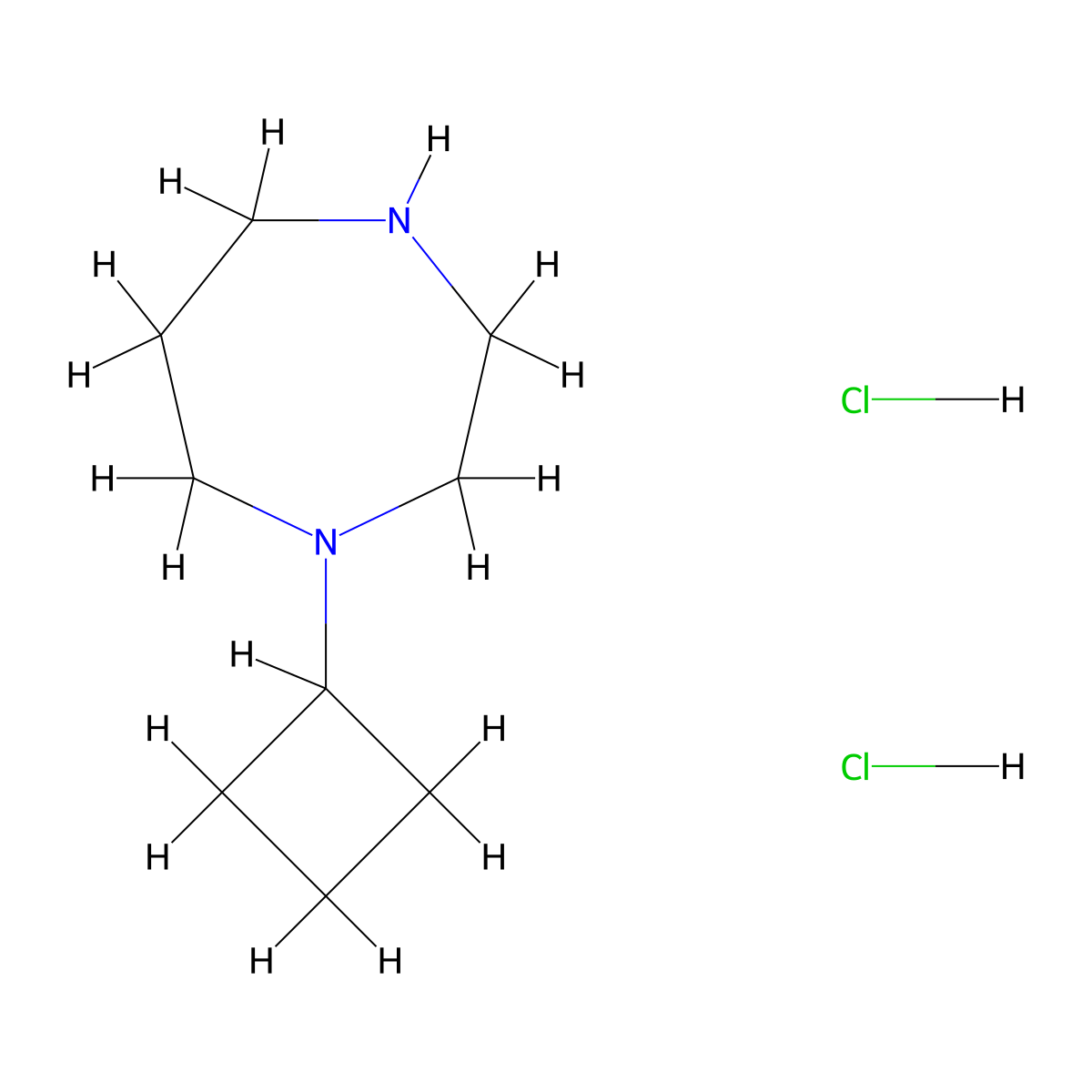 1-Cyclobutyl-1,4-diazepane dihydrochloride molecular structure, CAS 851048-49-2