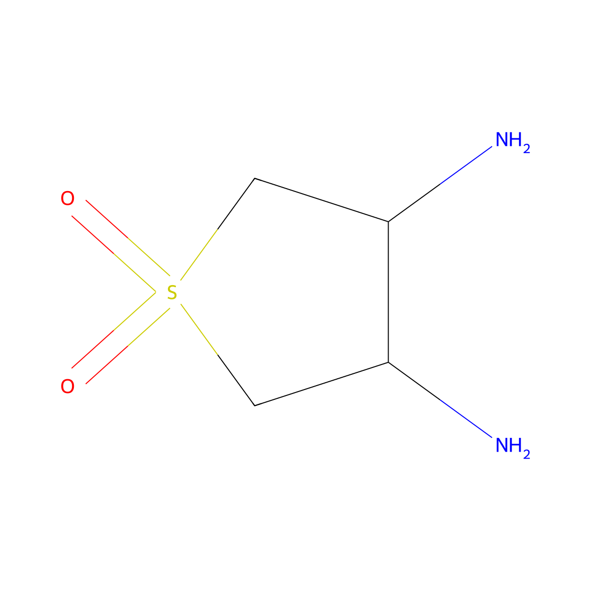 3,4-Thiophenediamine, tetrahydro-, 1,1-dioxide molecular structure, CAS 85105-75-5