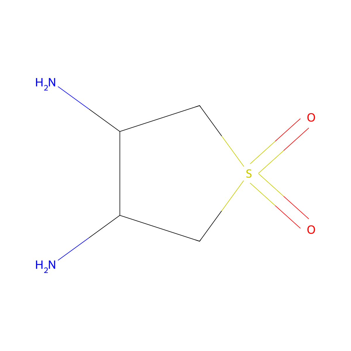 3,4-Thiophenediamine, tetrahydro-, 1,1-dioxide molecular structure, CAS 85105-75-5