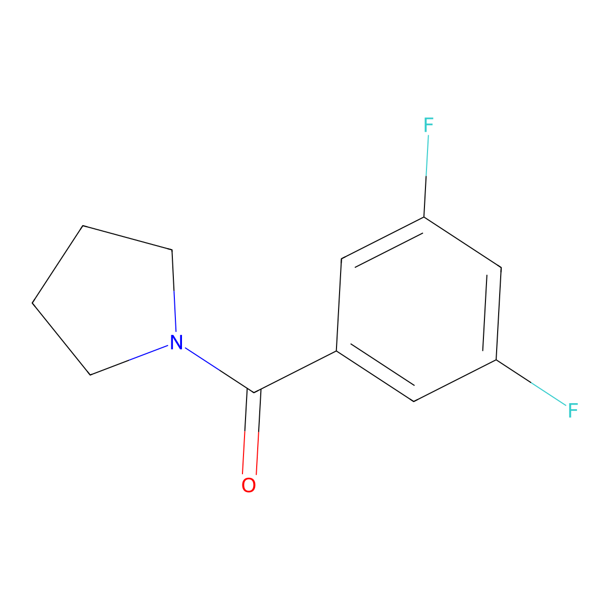 (3,5-Difluorophenyl)(pyrrolidin-1-yl)methanone molecular structure, CAS 851053-31-1