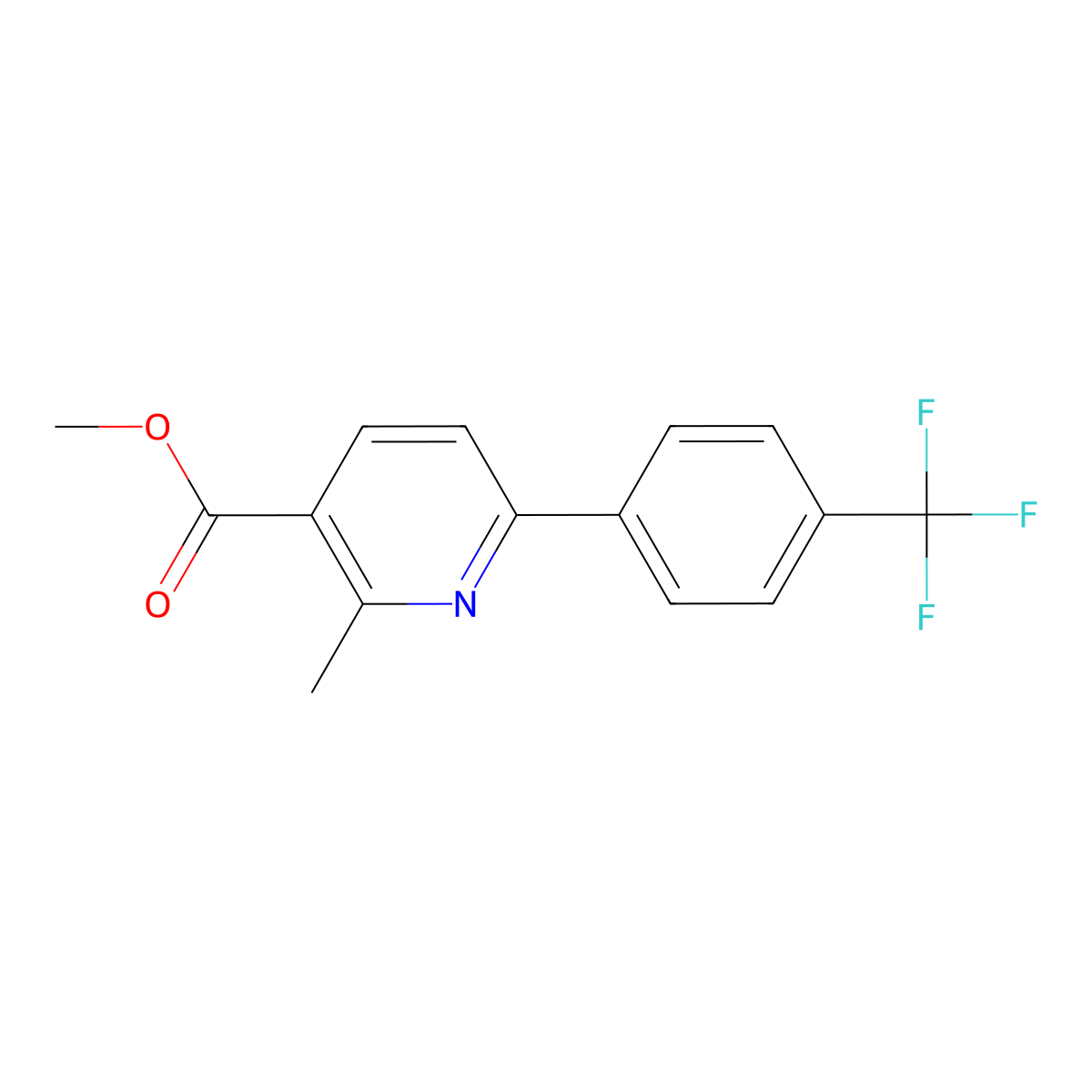 2-Methyl-6-(4-trifluoromethyl-phenyl)-nicotinic Acid Methyl Ester molecular structure, CAS 851069-78-8