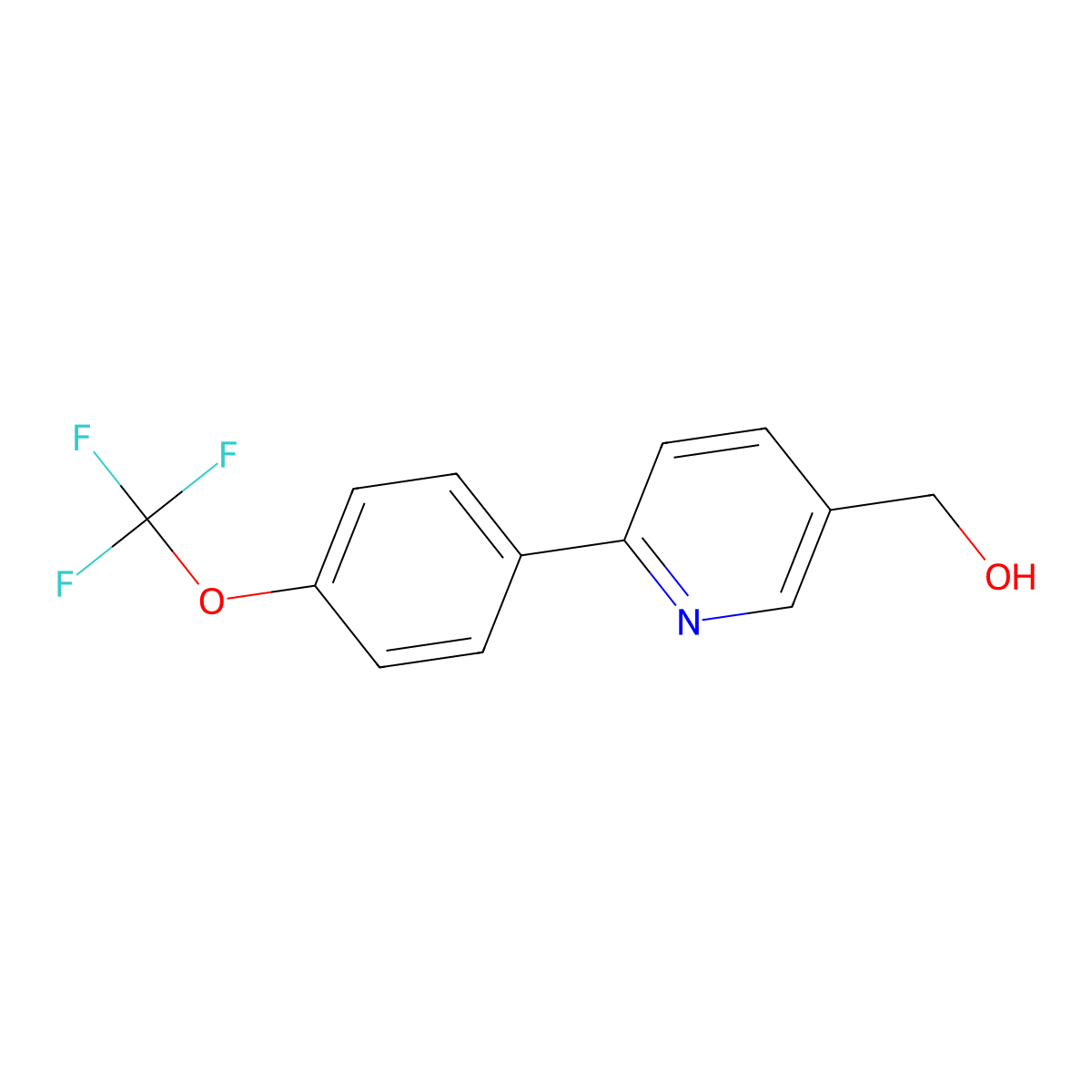 (6-(4-(Trifluoromethoxy)phenyl)pyridin-3-YL)methanol molecular structure, CAS 851069-96-0