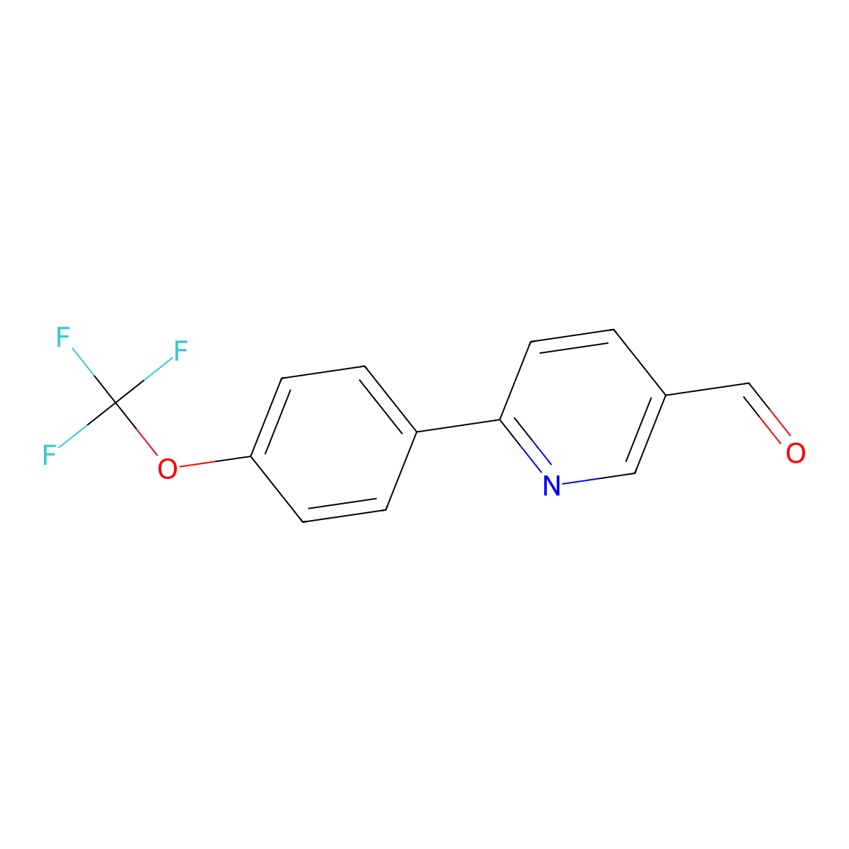 6-[4-(Trifluoromethoxy)phenyl]-3-pyridinecarbaldehyde molecular structure, CAS 851069-97-1