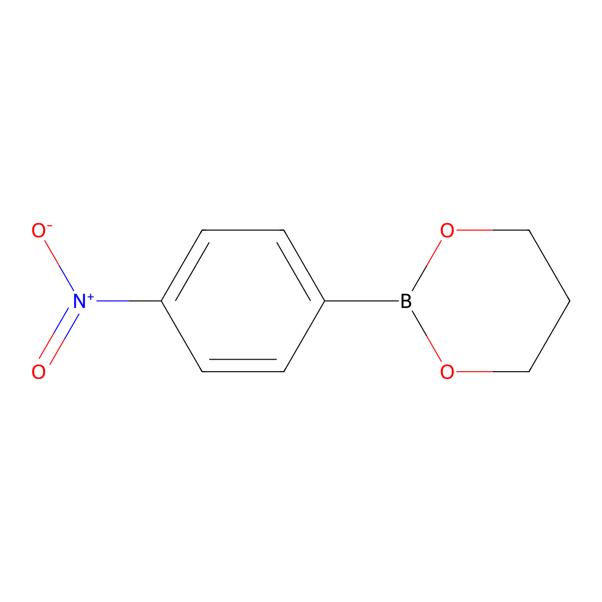 2-(4-Nitrophenyl)-1,3,2-dioxaborinane molecular structure, CAS 85107-43-3