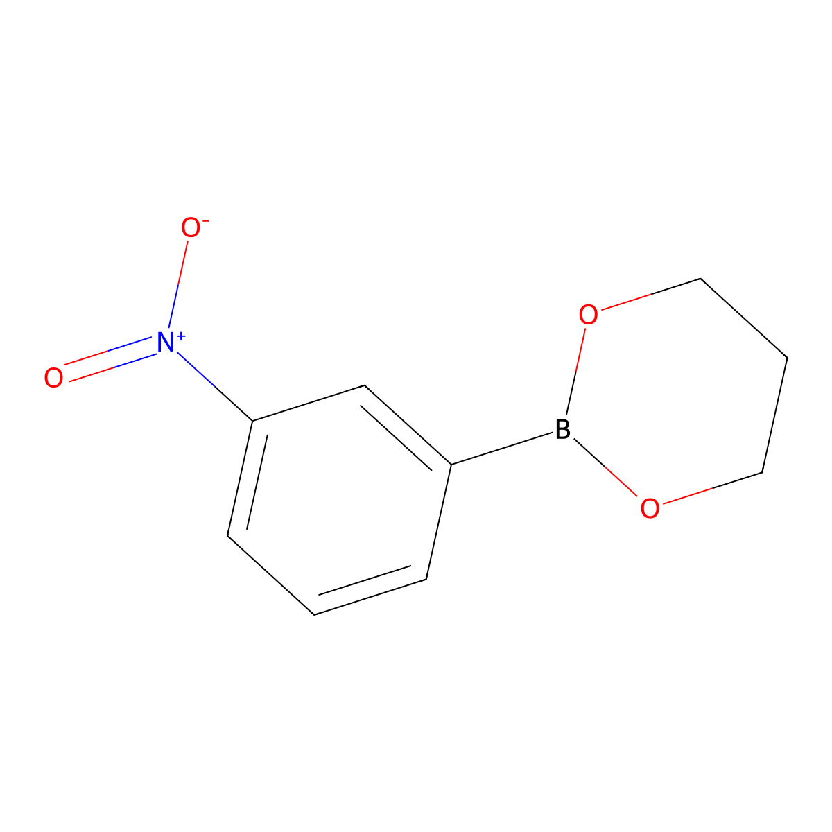 2-(3-Nitrophenyl)-1,3,2-dioxaborinane molecular structure, CAS 85107-44-4