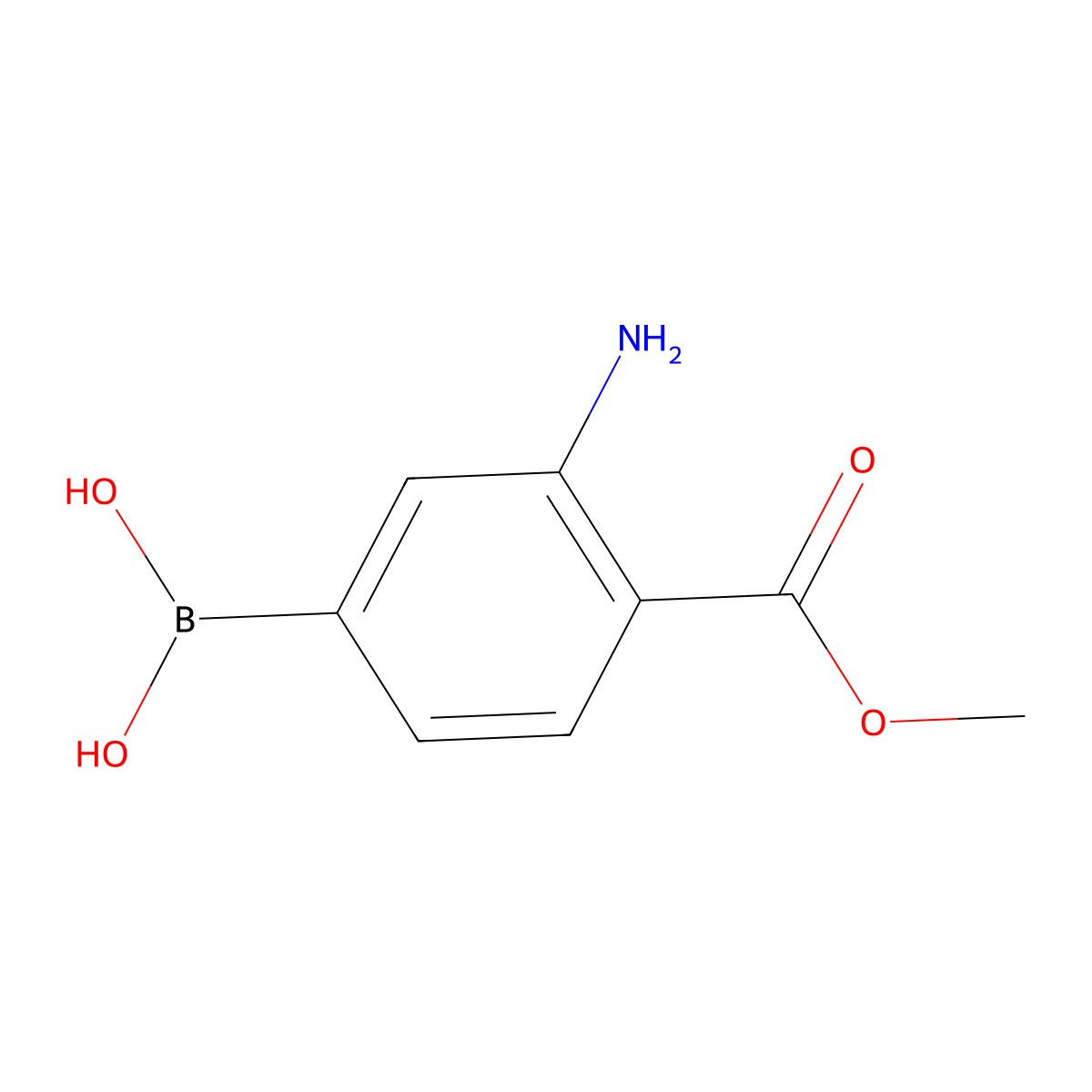 (3-Amino-4-(methoxycarbonyl)phenyl)boronic acid molecular structure, CAS 85107-52-4