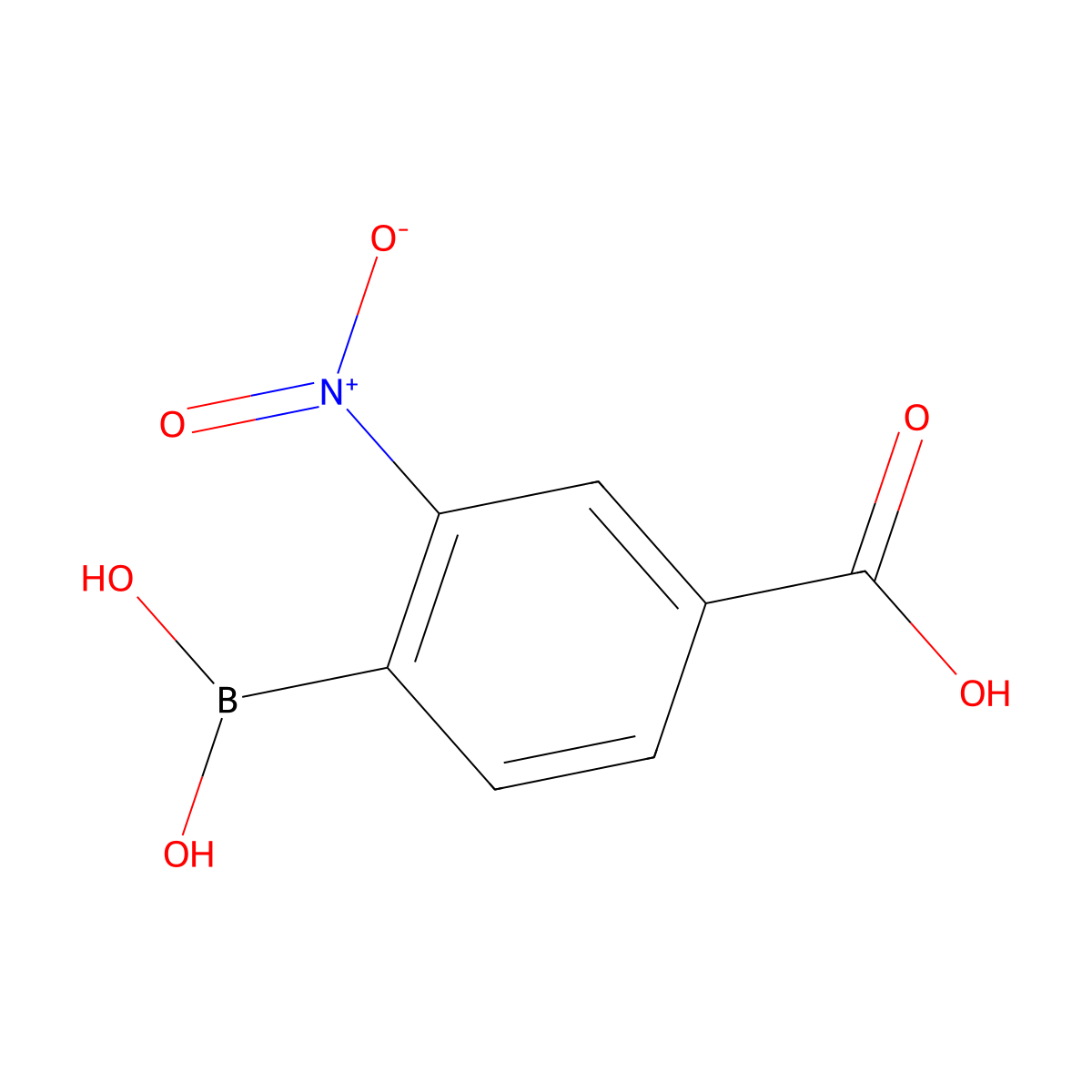 4-Carboxy-2-nitrobenzeneboronic acid molecular structure, CAS 85107-54-6