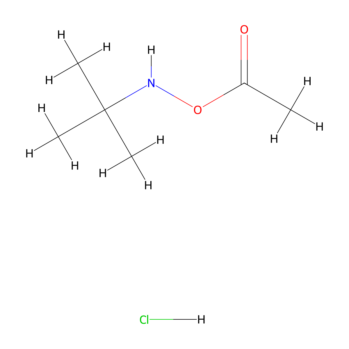 O-Acetyl-N-(tert-butyl)hydroxylamine hydrochloride molecular structure, CAS 851074-40-3