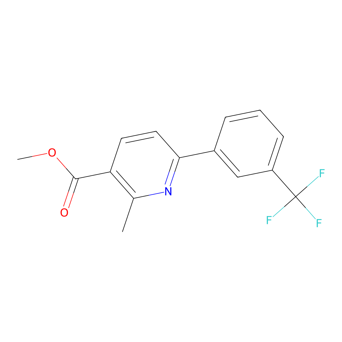 2-Methyl-6-(3-trifluoromethyl-phenyl)-nicotinic Acid Methyl Ester molecular structure, CAS 851076-98-7