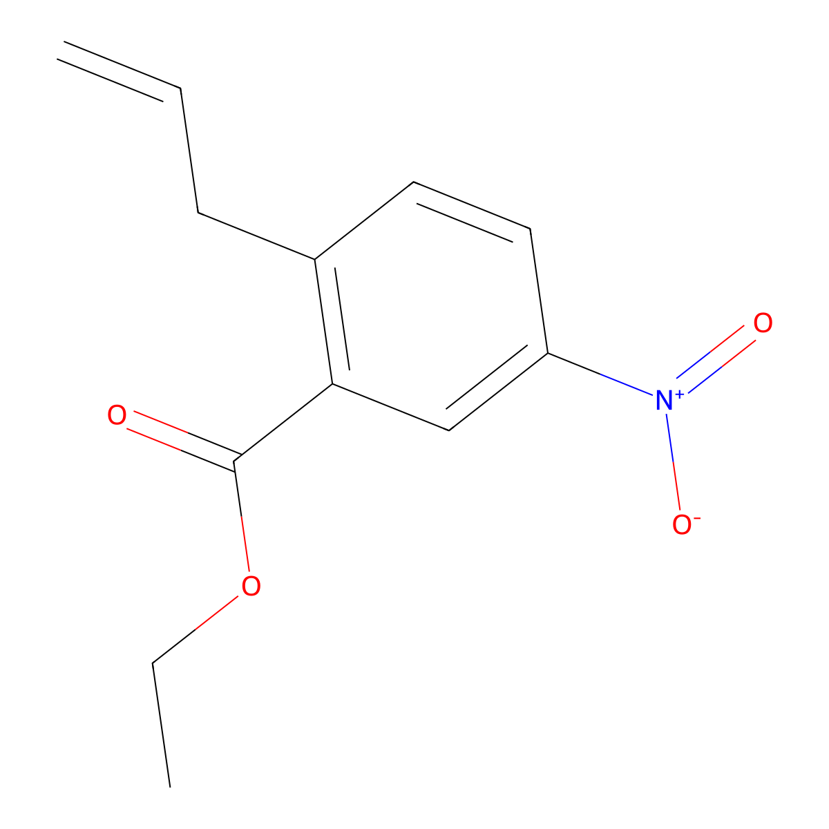 2-Allyl-5-nitro-benzoic acid ethyl ester molecular structure, CAS 851077-86-6