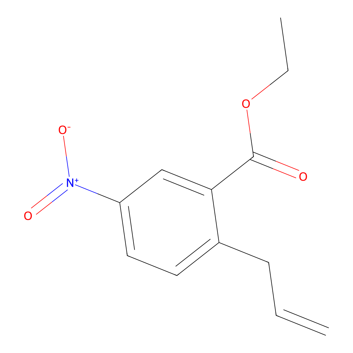 2-Allyl-5-nitro-benzoic acid ethyl ester molecular structure, CAS 851077-86-6